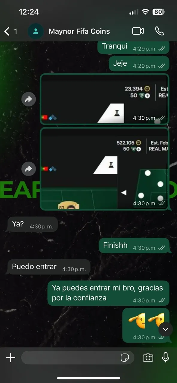 Testimonio real de cliente - Pantallazo WhatsApp